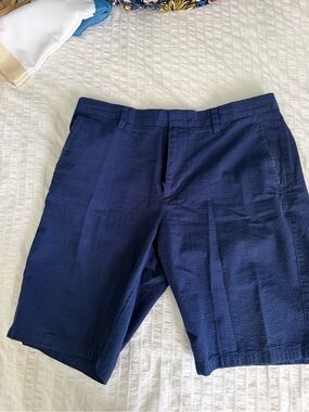 J Crew Men's Navy Seersucker Shorts